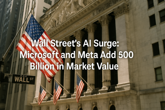Wall Street’s AI Surge: Microsoft and Meta Add $500 Billion in Market Value